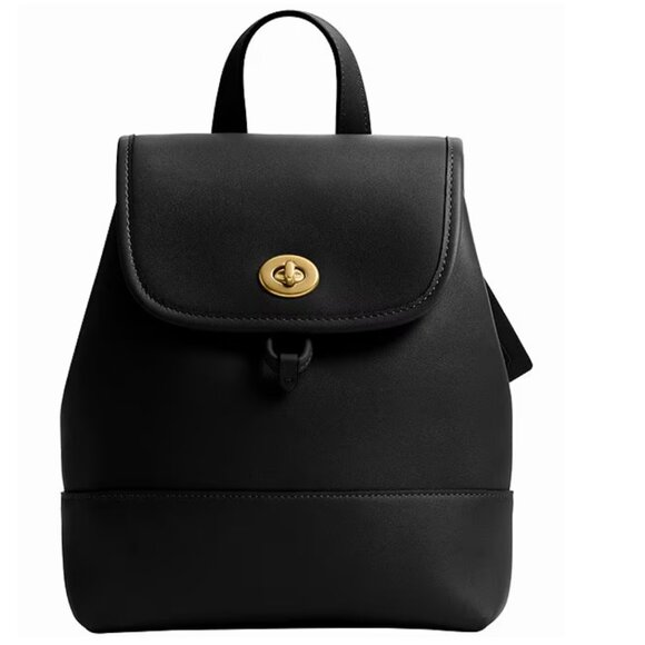 Coach Handbags - NEW Coach Glovetanned Leather Turnlock Backpack in Black